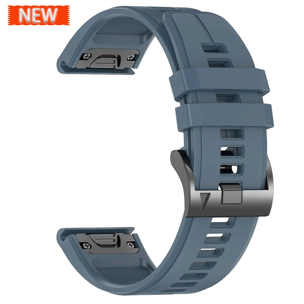 Correa deportiva de silicona para Garmin Descent G2 G1 Mk3i Mk2 Mk1/Fenix 8 Pro E 7 7X 6 6X 5 5X/Epix pulsera suave 22/26mm banda Quickfit