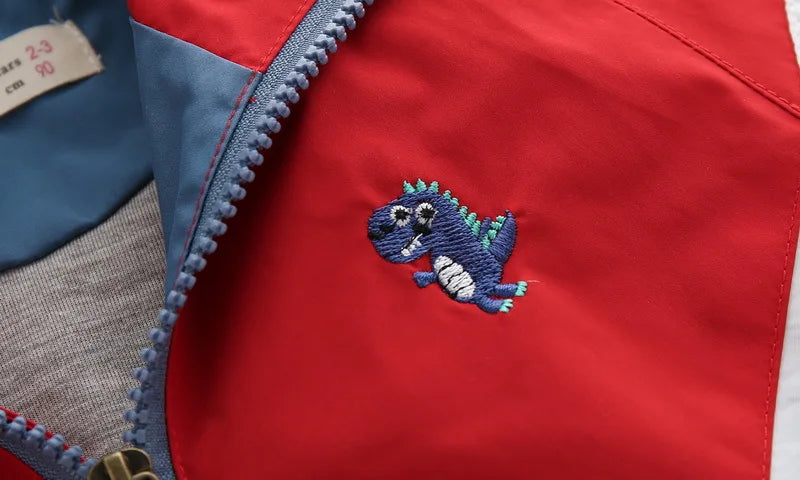 Abrigos de primavera y otoño para niños, chaquetas para niños, cortavientos con capucha y bolsillo, prendas de vestir exteriores con cremallera, ropa para bebés de 2 a 7 años