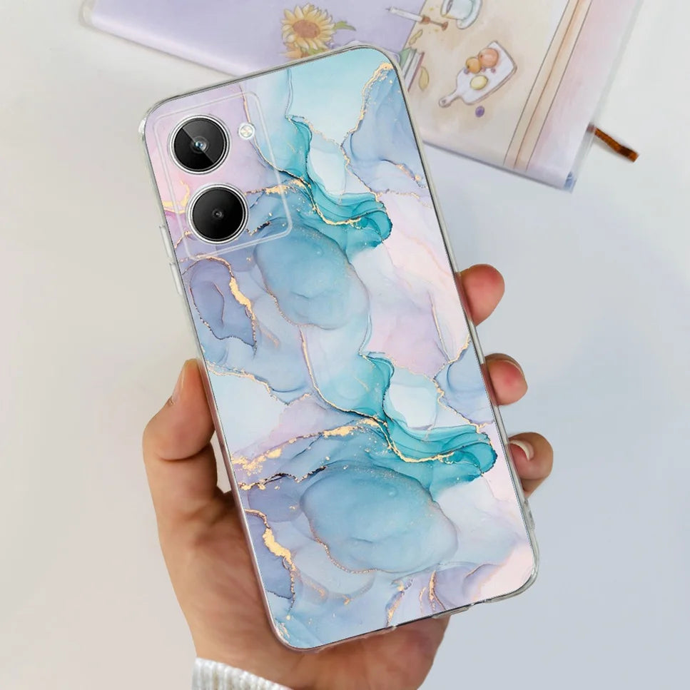 Para Realme 10 4G RMX3630 funda de teléfono suave de silicona TPU a prueba de golpes para Realme 10 funda protectora trasera con diseño de dibujos animados bonitos