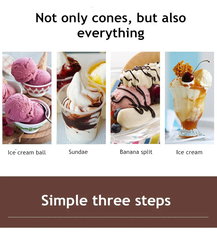 Máquina de helado Manual automática de sobremesa operación Simple Mini máquina de helado suave de gran capacidad para el hogar DI