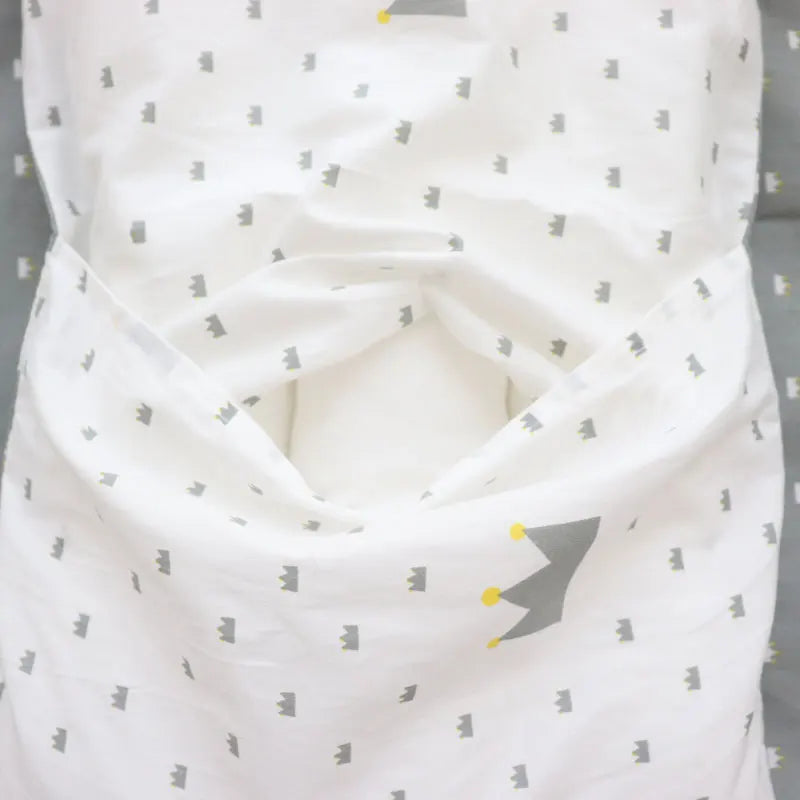 Juego de cama para cuna de bebé, ropa de cama de algodón, kit de cuna para niño y niña, incluye funda de almohada, funda nórdica, decoración para habitación de niños, 3 uds.