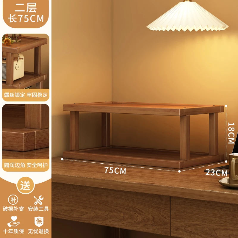 Estante de almacenamiento de escritorio de doble capa, organizador de encimera, portavasos Simple para organización de mesa de comedor y cocina