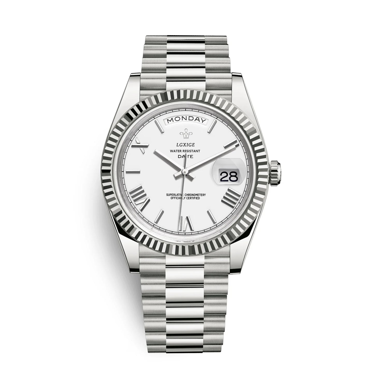Reloj con calendario semanal de moda para hombre, reloj de cuarzo importado japonés, resistente al agua