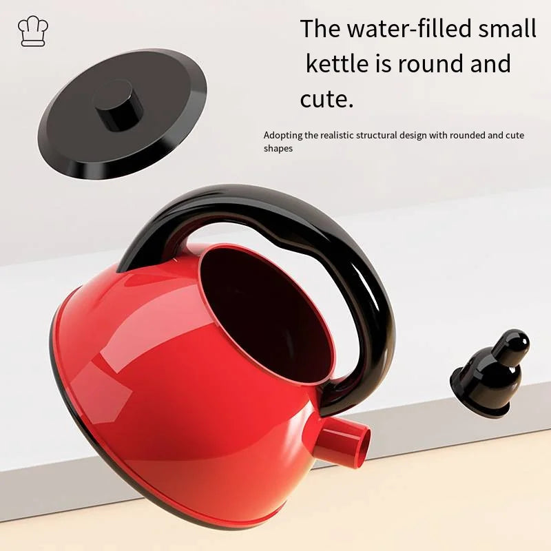 Juego de cocina educativo para niños: utensilios de cocina para juego de imitación con cocina de inducción simulada, juguetes de cocina y corte para niños