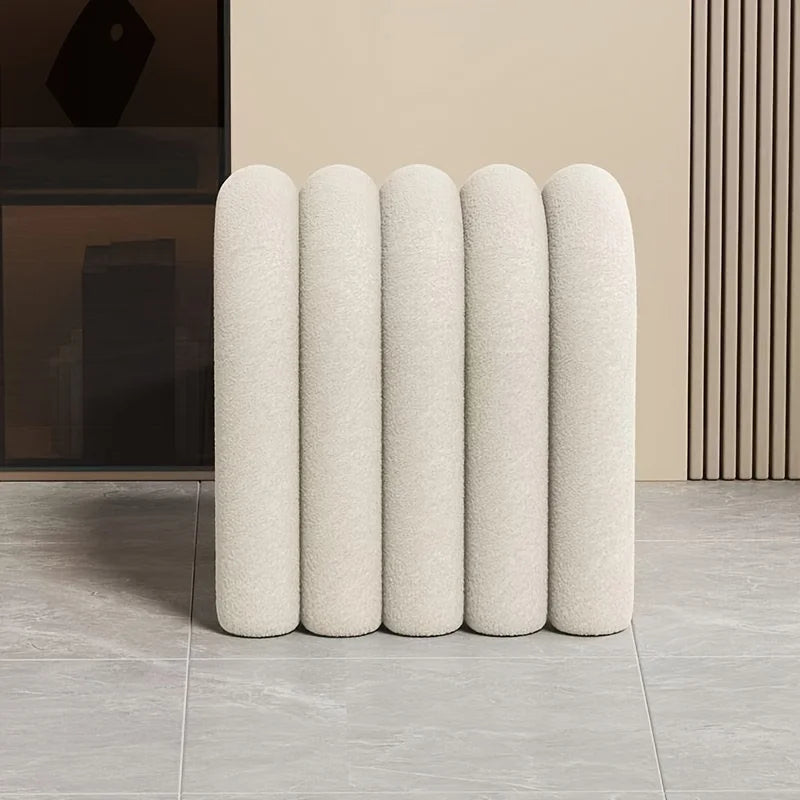 Taburete Moderno, Lujoso Reposapiés de Terciopelo y Banco de Maquillaje, Taburete Versátil para Decoración de Sala de Estar, Dormitorio y Pasillo