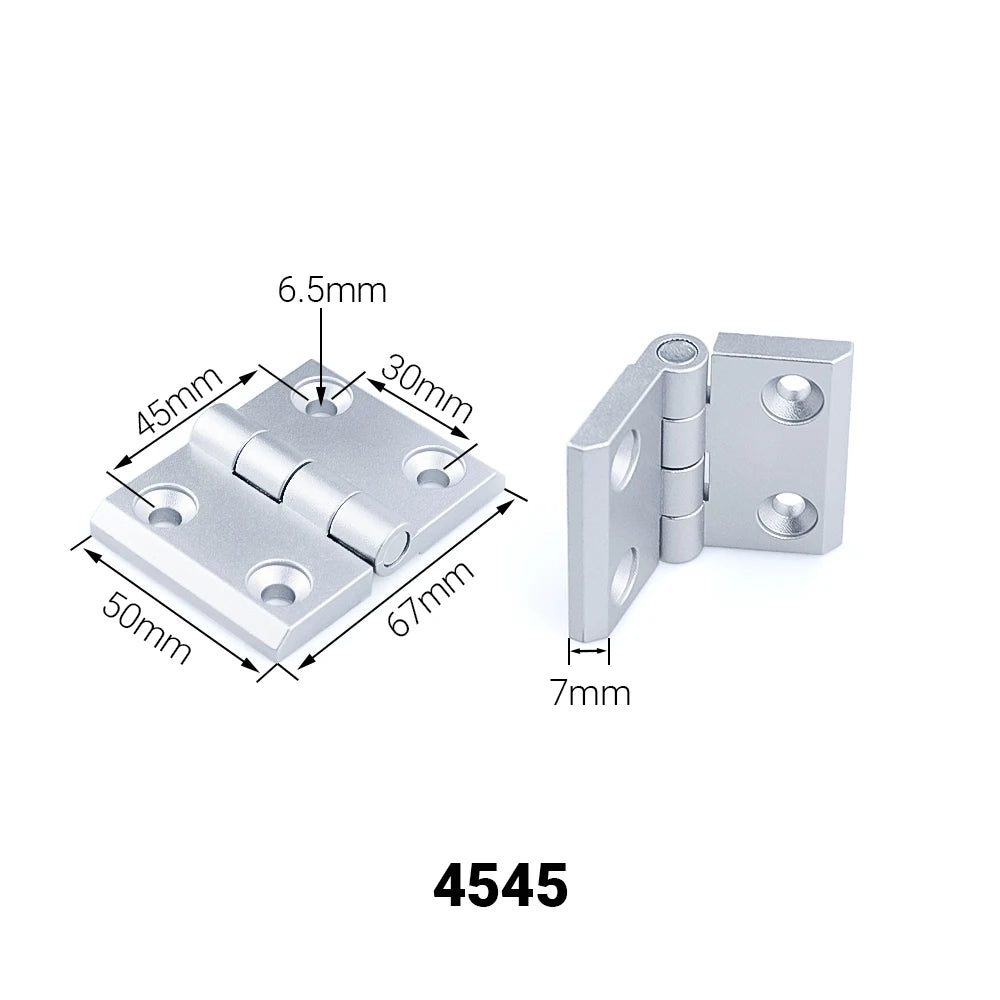 5/10 Uds 2020 3030 4040 4545 bisagras de aleación de Zinc accesorio de perfil de aluminio conector de bisagra de puerta para extrusión de perfil de aluminio