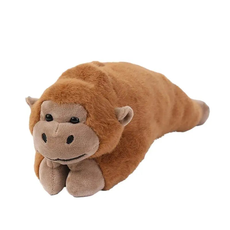 Nuevo Estuche de Lápices de Peluche con Diseño de Gorila de Dibujos Animados, Divertido Estuche de Lápices con Forma de Animal para Estudiantes, Bolsa de Almacenamiento de Papelería de Gran Capacidad, Regalos