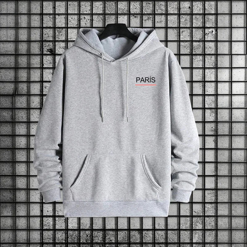 Conjunto Deportivo Esencial para Hombre 2026, Sudadera con Capucha y Pantalones Deportivos Premium para Uso Diario, Moda Deportiva Otoño Invierno Estilo París