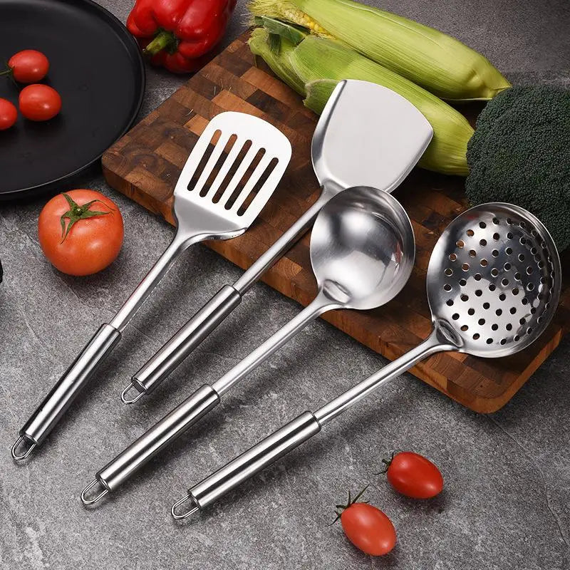 Utensilios de cocina, utensilios de cocina, pala de acero inoxidable, cuchara para sopa, utensilios giratorios, vajilla, herramienta de cocina, utensilios de cocina