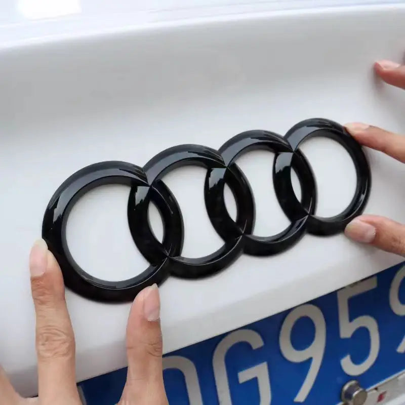 Emblema de Capó Delantero y Trasero para Coche, 4 Anillos, ABS, para Audi A3, A6L, A7, A1, A2, A8, A4, A5, Q3, Q5, Q8, Q7, Q2L, TT, Q6, RS3, RS4, RS5, RS6