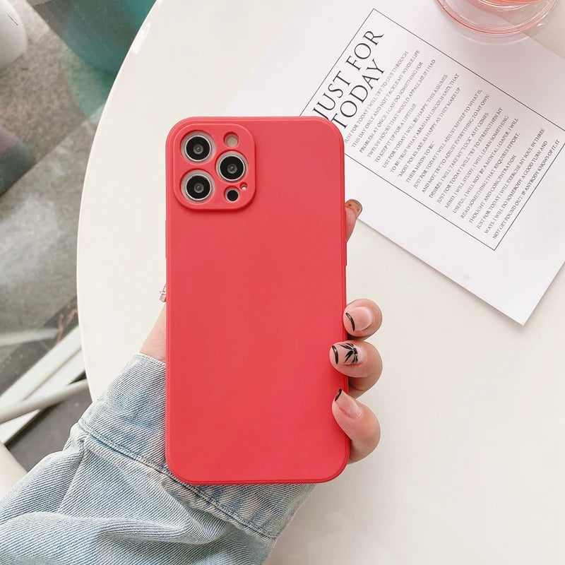 Funda de teléfono con protección de cámara para iPhone 11, 12, 13, 14 Pro Max XS X XR 7 8 Plus SE 2020, fundas traseras de parachoques a prueba de golpes