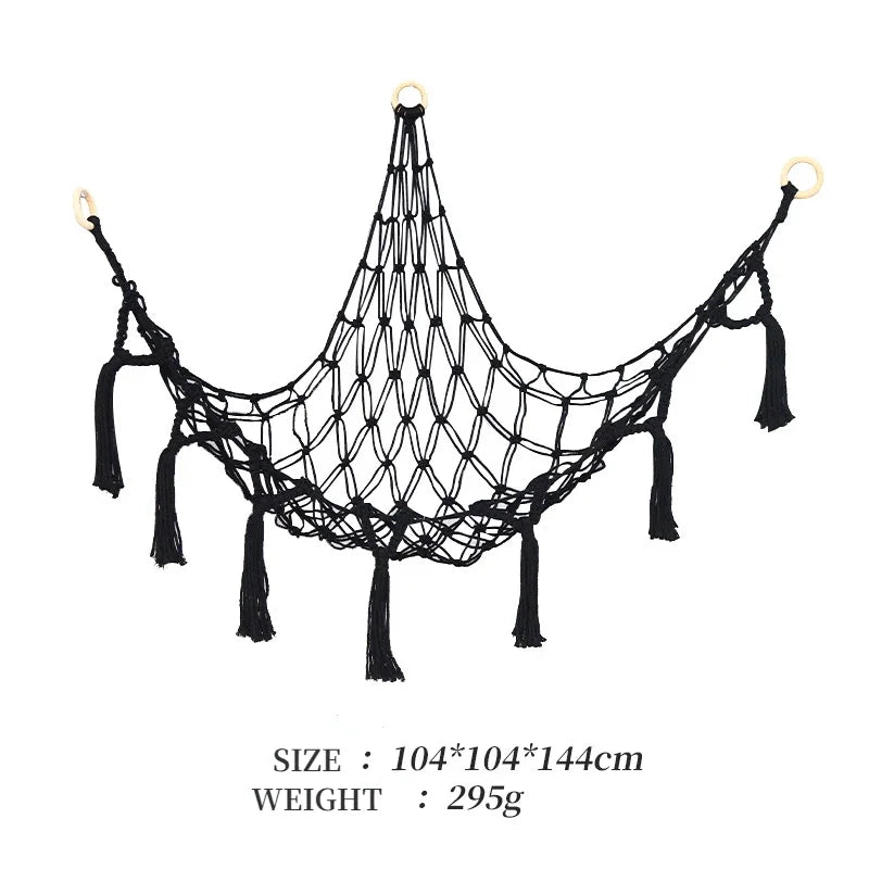 Hammock Net Toys Storage Boho Decor Children Room Toys Stuffed Animals Toys Hammock Net Organize Bohemia Soft Storage Swing