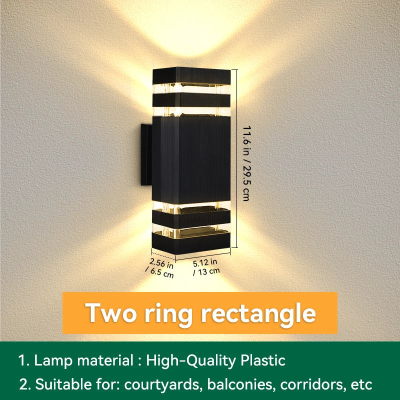 Candelabros de iluminación LED de pared, lámpara impermeable, arandela de pared externa para porche, calle, jardín, decoración del hogar, Bombilla E27