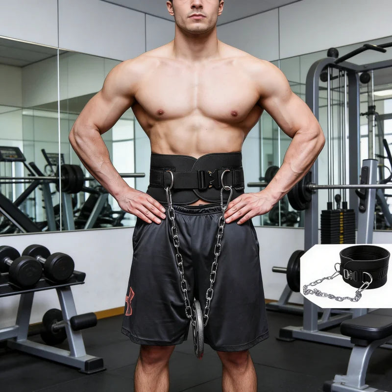 Cinturón de inmersión de alta resistencia, cadena de acero ajustable para dominadas ponderadas, entrenamiento de fuerza, gimnasio en casa, equipo de Fitness