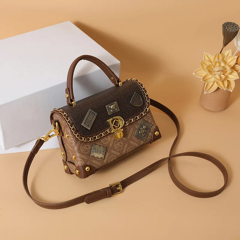 Bolso bandolera versátil de lujo ligero retro para mujer, novedad 2026