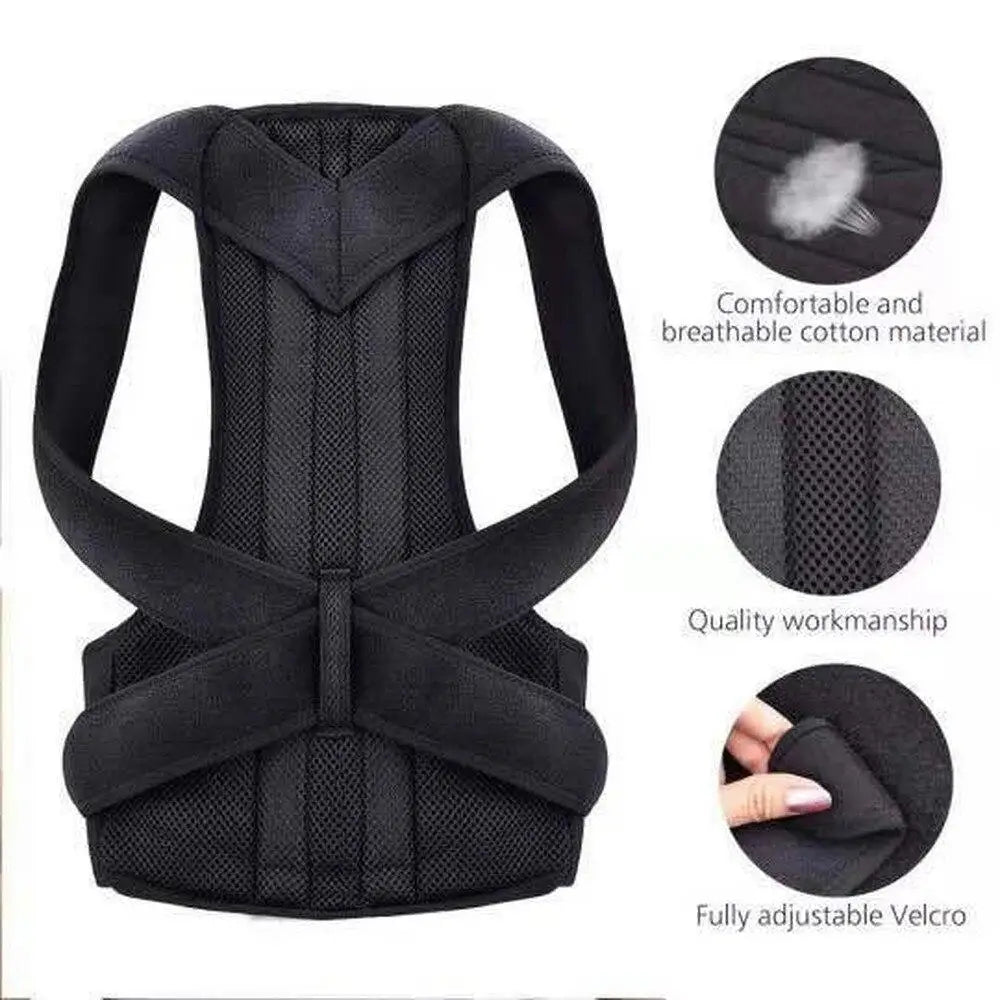 Corrector de Postura, Soporte de Clavícula, Corrector de Espalda Ajustable, Unisex, para Evitar la Postura Encurvada