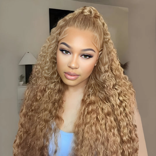 250 Density 30/40 inch 13x4 HD Lace Frontal Wigs for Women Straight 13x6 HD Lace Front Hair 27# Honey Blonde Colored Glueless