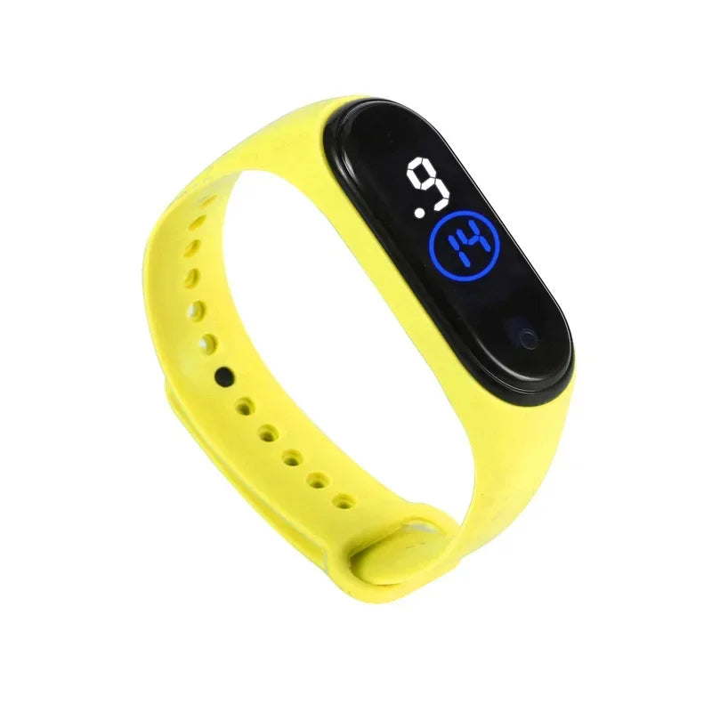 Reloj deportivo resistente al agua para niños, reloj Digital LED con pantalla táctil inteligente, correa de silicona de dos tonos, reloj para hombres y mujeres, reloj para estudiantes