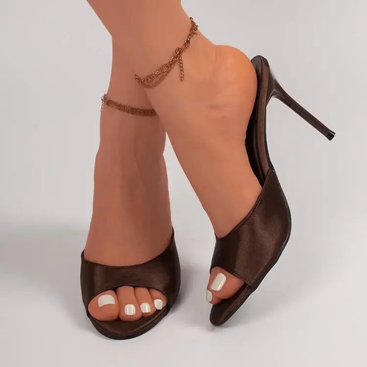 Nuevas Sandalias de Tacón Alto y Fino para Mujer, Verano 2026, con Punta en Pico, Elegantes y Sexys, Tipo Peep Toe, Estilo Stiletto