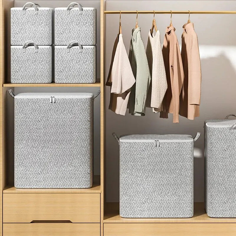 Bolsa de almacenamiento de gran capacidad para el hogar, organizador de armario de Material no tejido, se puede utilizar para ropa de edredón, juguetes, 1 unidad