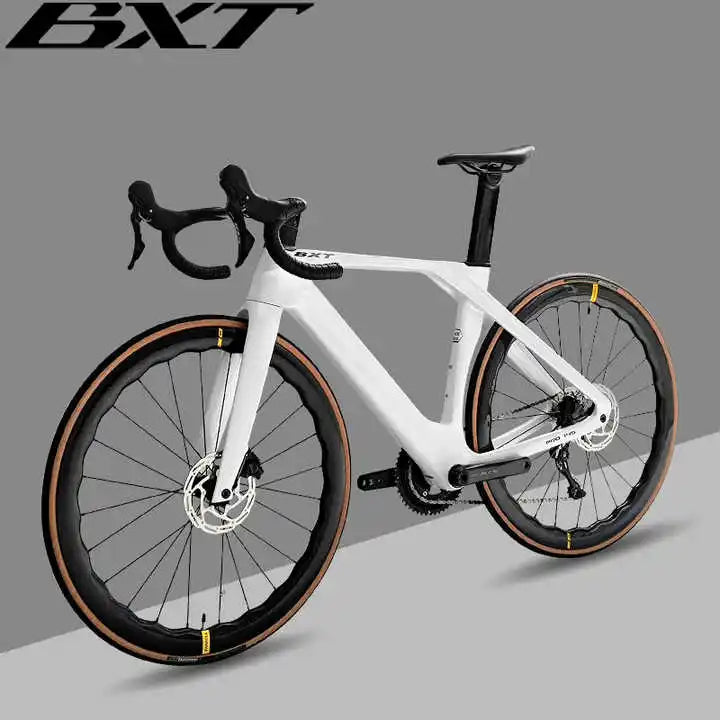 Bicicleta de carretera de carbono de 24 velocidades de alta calidad para senderismo y ciclismo de carretera Di2 fibra de carbono T47 freno de disco R7120 bicicleta de carretera