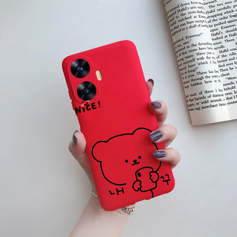 Funda de teléfono para Realme C55, Funda RMX3710, Funda trasera de silicona suave con dibujos animados bonitos para Realme C55 RealmeC55 Funda C 55 Coque