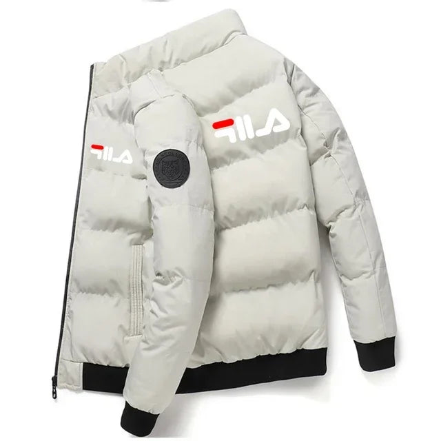 Abrigo Corto de Invierno para Hombre, a la Moda 2026, Grueso y Cálido, Cortavientos, con Cierre y Estampado, Chaqueta Casual para Hombre, Tallas M-5XL, Parka