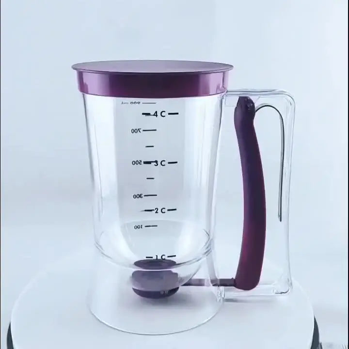 Dispensador de masa de 900ml, embudo graduado de mano, Dispensador de masa para panqueques, magdalenas y pasteles, 1 Uds.