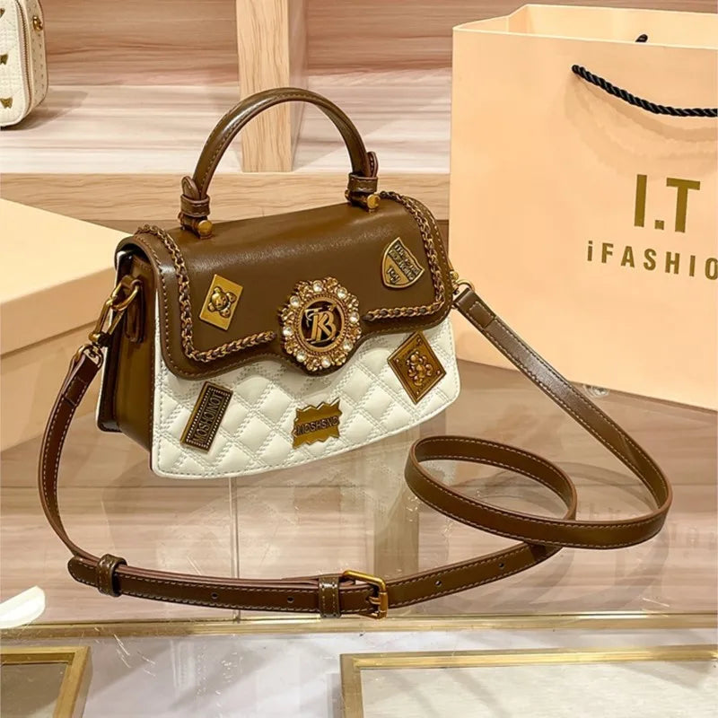 Bolso de mano de diseñador para mujer, bandolera de hombro con textura de alta gama, novedad de Primavera/Verano, 2024