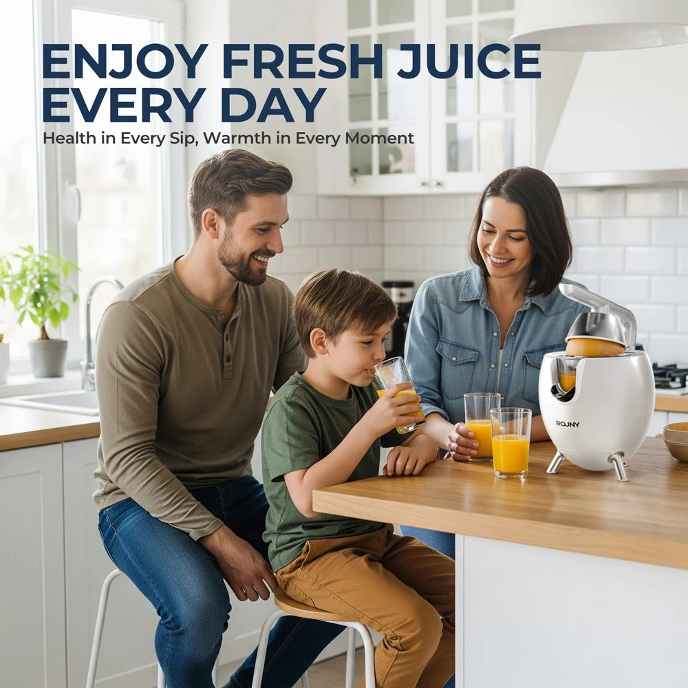 Exprimidor de Cítricos, Exprimidor Eléctrico de Naranjas y Limones de Acero Inoxidable de 850W, Exprimidor de Prensado de Alta Resistencia, Mango de Aluminio Fundido a Presión