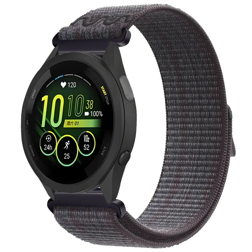 Correa de nailon de 22mm y 20mm para Garmin Forerunner 55 165 265 965 255 955 pulsera de tela Garmin Active 5/Vivoactive 5/Venu 3