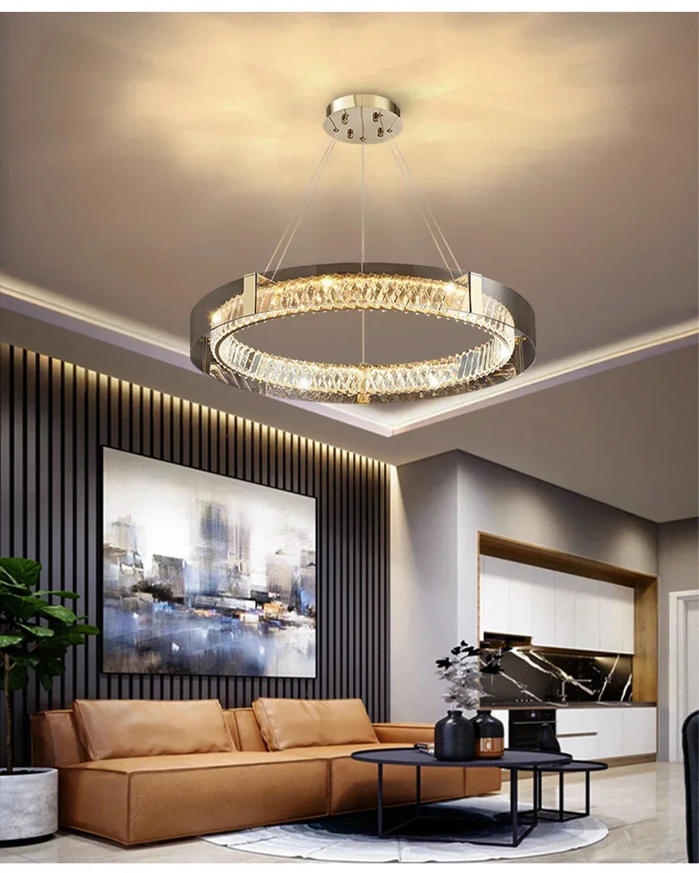 Luces de techo de cristal, luces LED, candelabro de techo moderno, lámparas regulables de lujo, decoración de habitación, Plafonnier, decoración del hogar para dormitorio