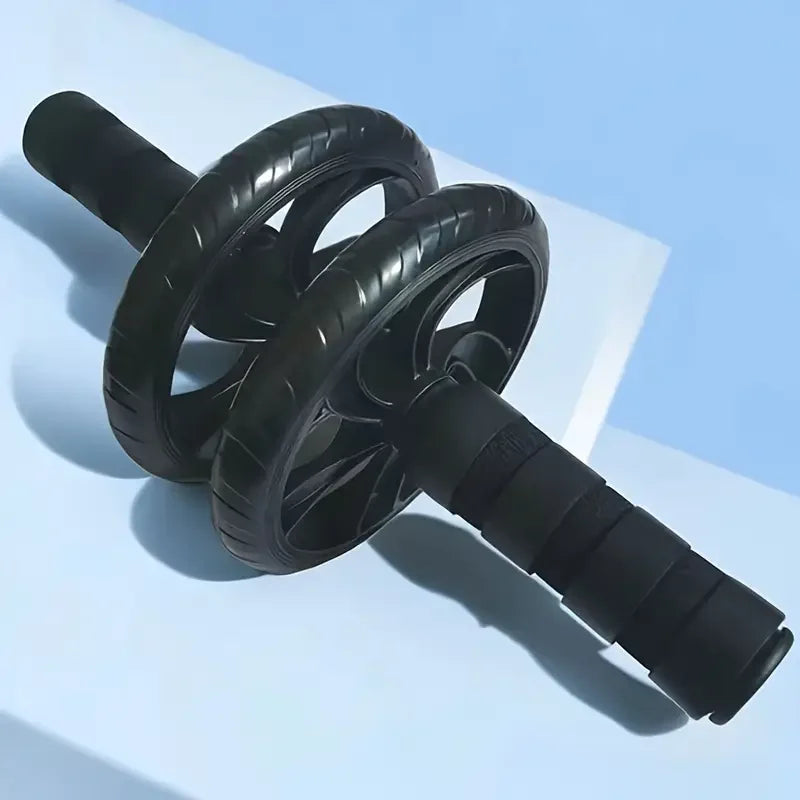 Rodillo Abdominal Silencioso de Doble Rueda - Hecho de PVC y Acero Inoxidable, Adecuado para Entrenamiento de Fuerza del Core y Entusiastas del Fitness, Rodillo para Músculos Abdominales, Equipo de Ejercicio