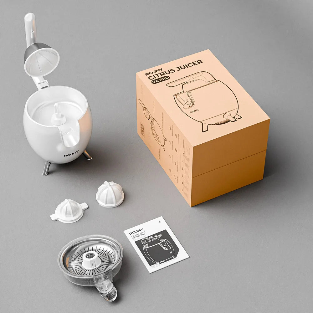 Exprimidor de Cítricos, Exprimidor Eléctrico de Naranjas y Limones de Acero Inoxidable de 850W, Exprimidor de Prensado de Alta Resistencia, Mango de Aluminio Fundido a Presión