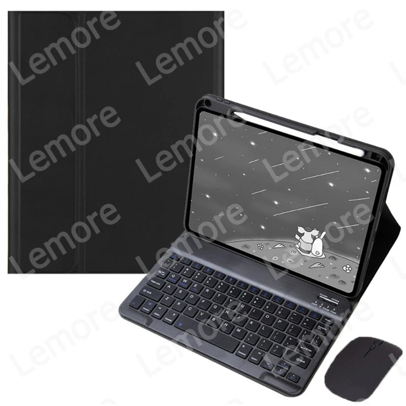 Funda con teclado para Xiaomi Redmi Pad 2 2025, funda con soporte de 11 pulgadas con ranura para lápiz, teclado español, portugués, ruso y inglés