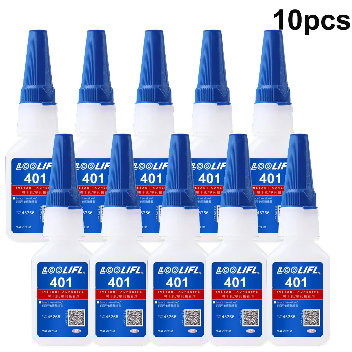 El nuevo y actualizado 401 Superhydroacrilato pegamento, 5 segundos de secado instantáneo, impermeable, buena estabilidad, herramienta de unión completa. Adecuado para madera, plástico, cerámica, metal, caucho, etc.