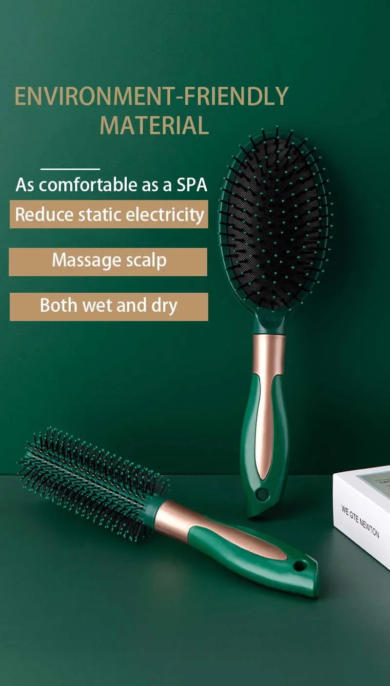 Cepillo de masaje para el cuero cabelludo con cojín de aire ovalado y redondo, herramienta antiestática exfoliante para peinar el cabello en salones de belleza y SPA