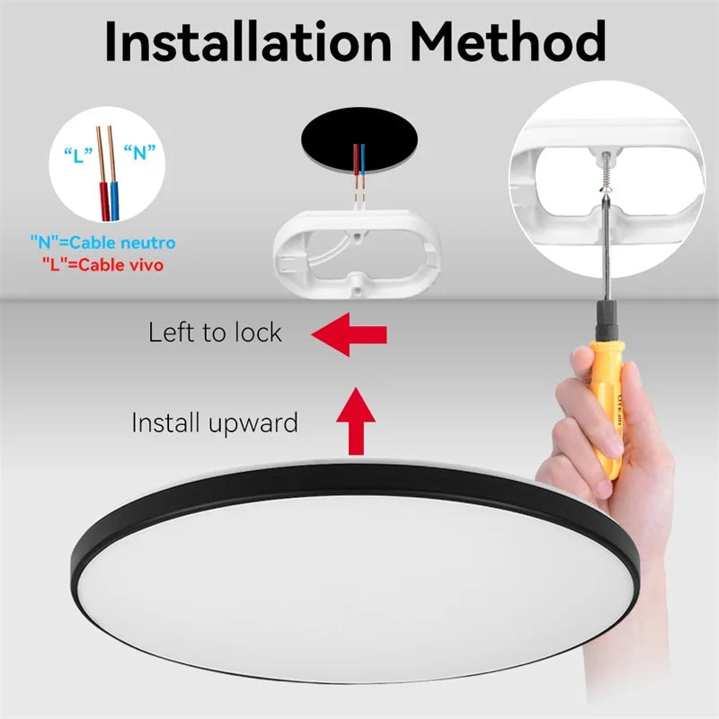 Lámpara de techo Led para sala de estar, luz moderna de CA 110V-220V, 18W, 30W, 40W, accesorios de iluminación para dormitorio y cocina