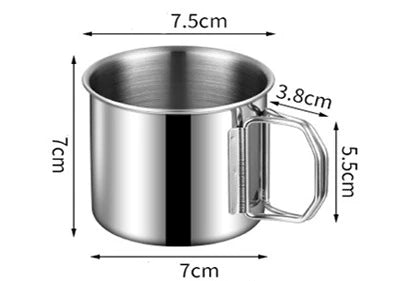 Juego de utensilios de cocina para acampar, olla de cocina de acero inoxidable con sartén, utensilios de cocina portátiles para exteriores, olla para Picnic, mochilero, Camping y senderismo