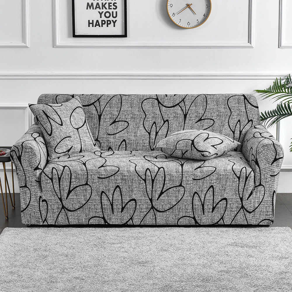Funda de sofá elástica con estampado de flores, funda de sofá de LICRA antisuciedad, Protector de muebles para dormitorio, oficina, sala de estar, decoración del hogar, 1 ud.