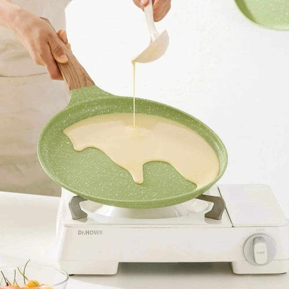 Olla para panqueques japonesa duradera de 6/8/10 pulgadas, sartén antiadherente fácil de limpiar, cocina para desayuno, Cocina de Inducción de Gas
