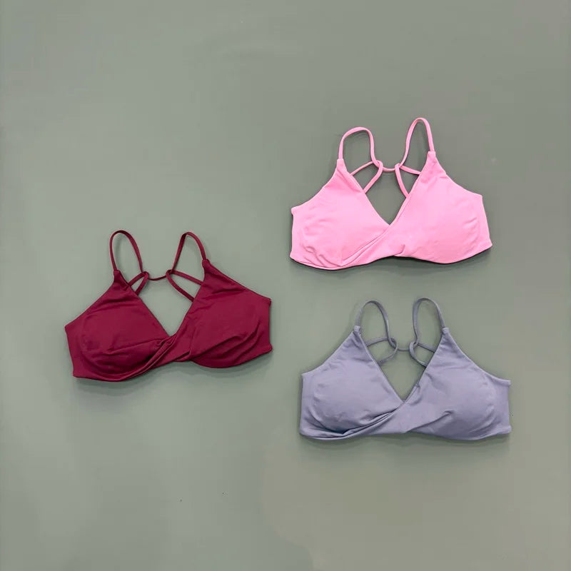Sujetador Deportivo HISTELLO Vision Twist con Espalda Descubierta para Mujer, de Alta Sujeción, Transpirable y Suave, para Gimnasio, Entrenamiento, Running, Jogging y Fitness