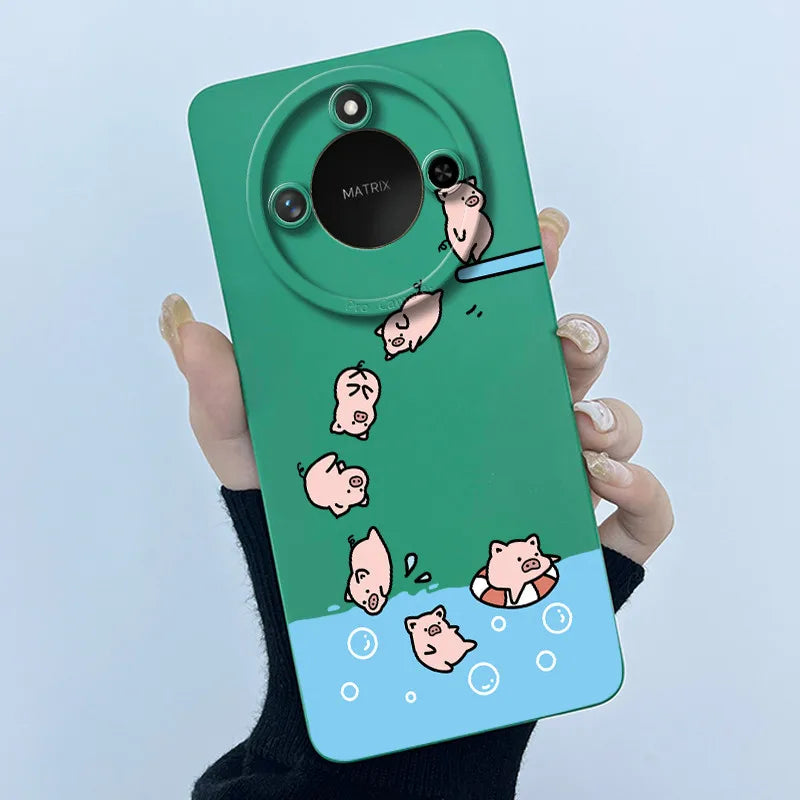 Para Honor X9C Funda de teléfono inteligente X9cSmart Funda de silicona suave dulce moda pintada dibujos animados niños niñas encantadora Funda trasera estampada