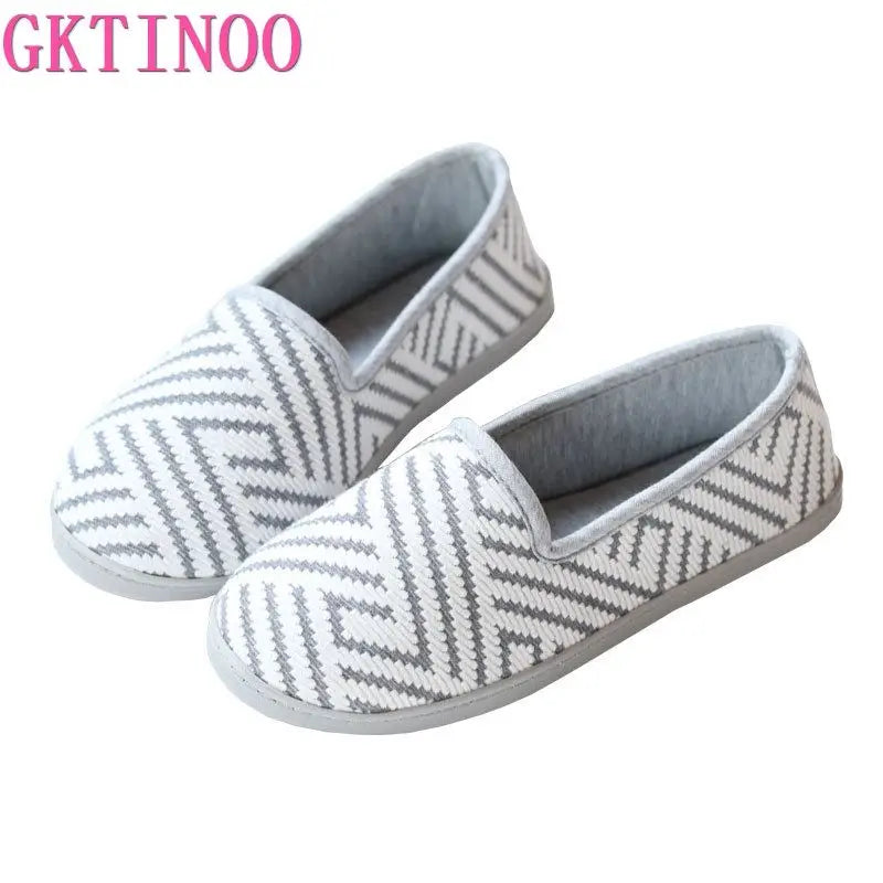 Nuevas Pantuflas Térmicas Antideslizantes para Mujer, Primavera-Otoño 2026, Pantuflas de Interior Tejidas, Suela Suave, Zapatos para Casa