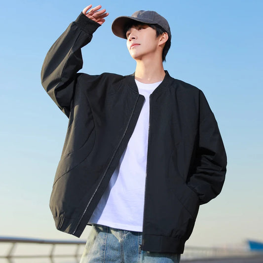 Chaqueta de trabajo de otoño para hombre, chaqueta Bomber informal, cortavientos coreano, chaquetas para hombre, abrigos de béisbol de lujo ajustados, prendas de vestir exteriores de S-3XL