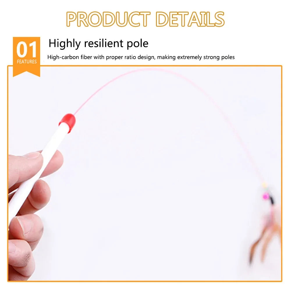Paquete Variado de Juguetes para Gatitos - Set Combinado de Juguetes para Gatos, Juguete Divertido para Gatos, Varita con Ratón de Sisal, Bola con Campana, Suministros para Gatos
