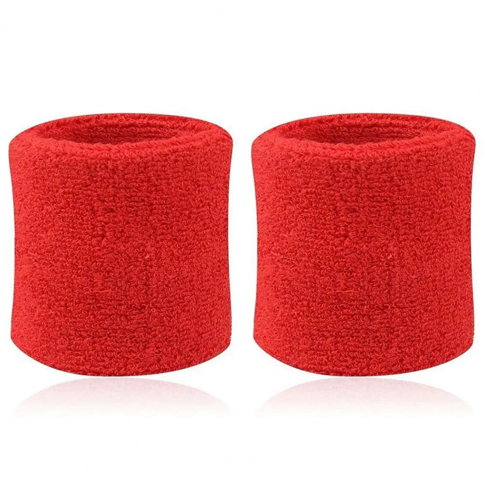 Muñequera de algodón de 2 uds., bandas para el sudor para tenis, bandas para el sudor de secado rápido para Fitness, muñequera de seguridad, soporte para muñeca, banda envolvente