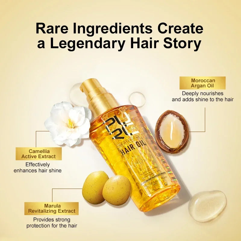 Aceite de argán marroquí, aceite nutritivo para el cabello, suero suavizante para el cabello suave, reparación de Frizz dañado, tratamiento para el cabello seco, cuidado del cabello