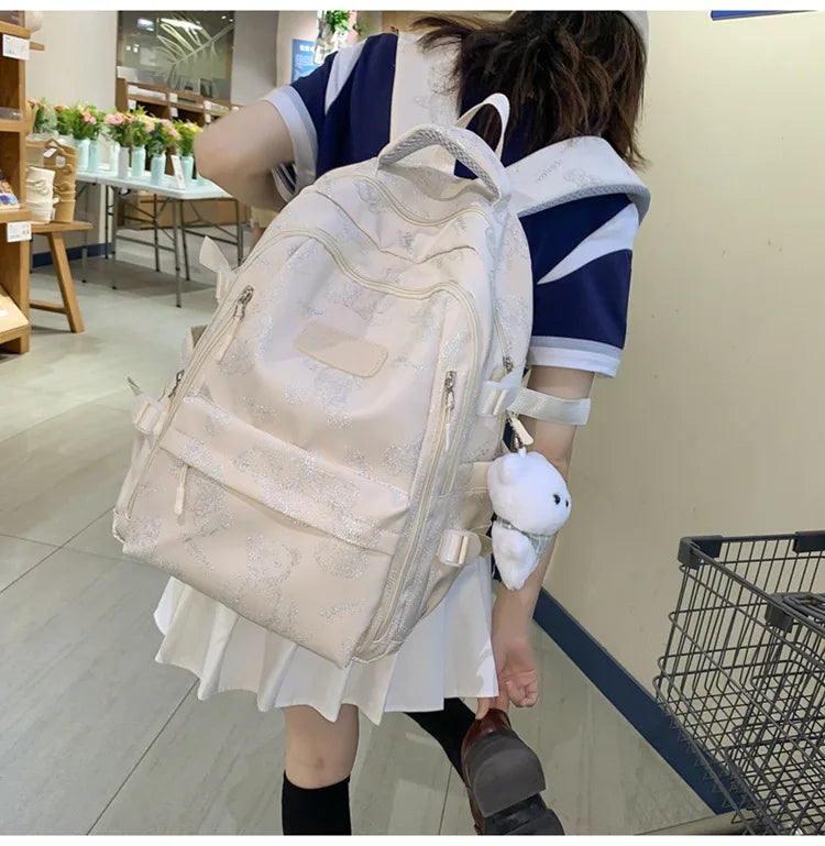 High-looking Backpack for Girls Lightweight and Large-capacity Schoolbag for Middle and High School Students Casual backpacks 배낭