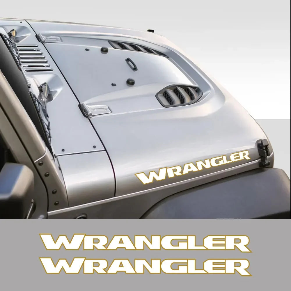 Para Jeep Wrangler JK JL TJ YJ ilimitado Sahara cubierta de capó de coche pegatinas de motor DIY accesorios de sintonización calcomanías de decoración de capó de vinilo